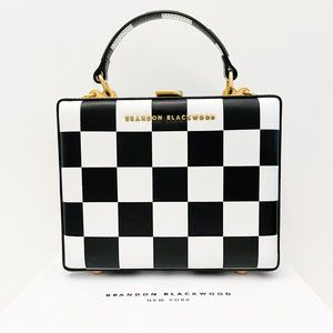 Brandon Blackwood Black and White Checkered Bag